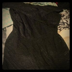 60 style black lace dress